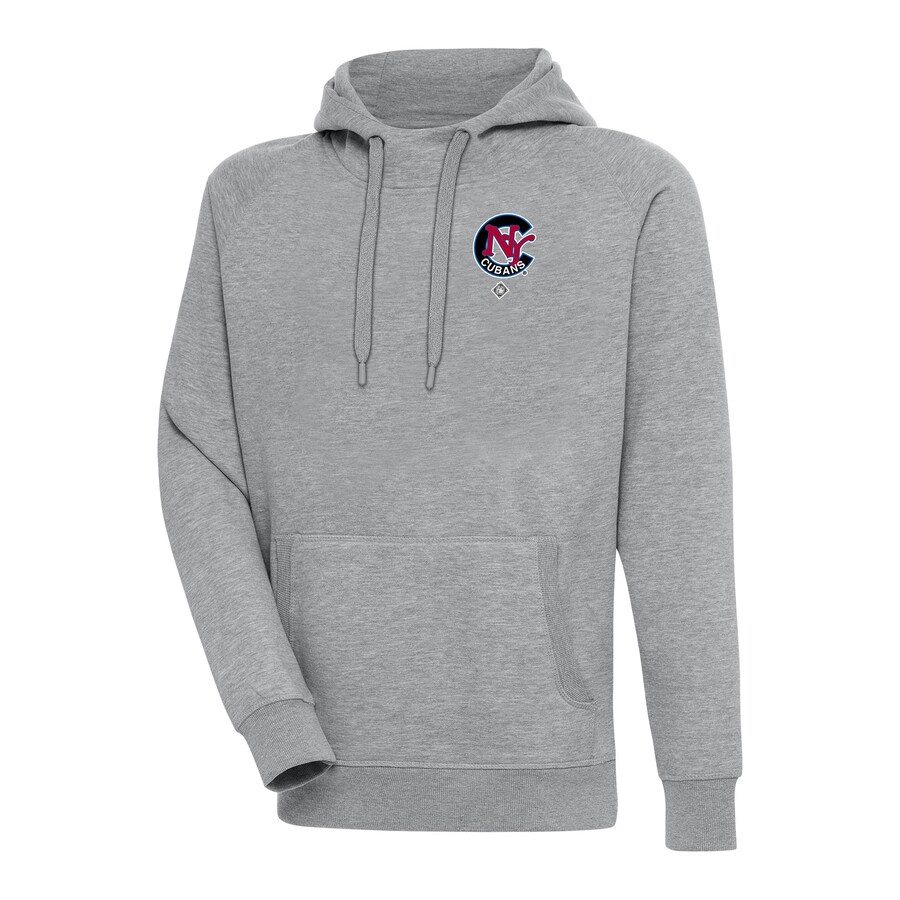 Men's New York Cubans Antigua Heather Gray Victory Pullover Hoodie Men's New York Cubans Antigua Heather Gray Victory Pullover Hoodie