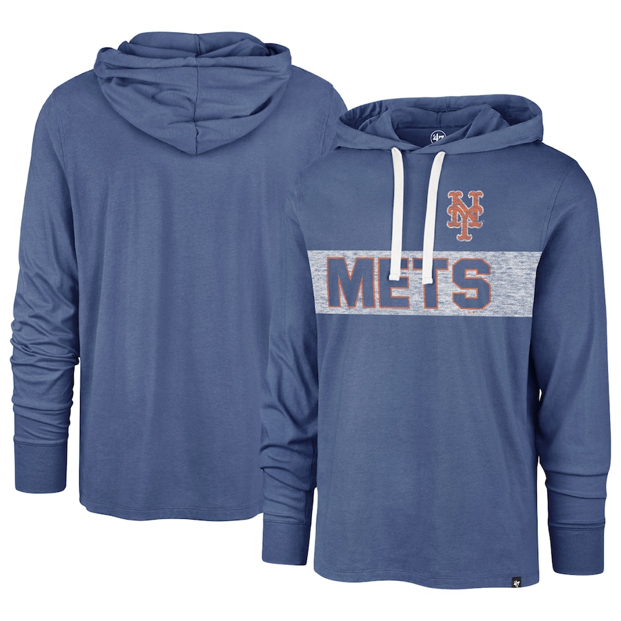 Men's New York Mets '47 Royal Field Franklin Pullover Hoodie
