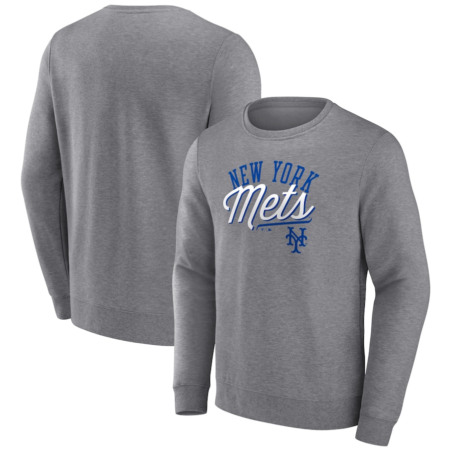 Men's New York Mets Gray Simplicity Pullover Sweatshirt