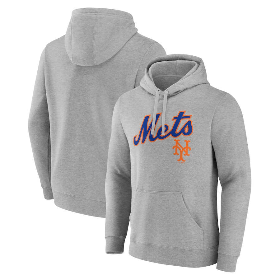 Men's New York Mets Gray Wahconah Pullover Hoodie Men's New York Mets Gray Wahconah Pullover Hoodie