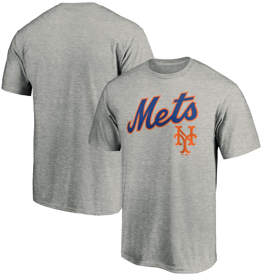 Men's New York Mets Heather Gray Team Wahconah T-Shirt Men's New York Mets Heather Gray Team Wahconah T-Shirt
