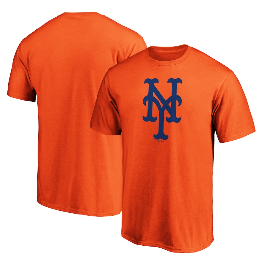 Men's New York Mets Orange Official Logo T-Shirt