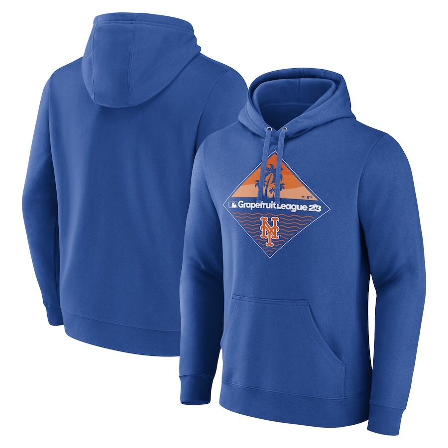 Men's New York Mets Royal 2023 MLB Spring Training Diamond Pullover Hoodie Men's New York Mets Royal 2023 MLB Spring Training Diamond Pullover Hoodie