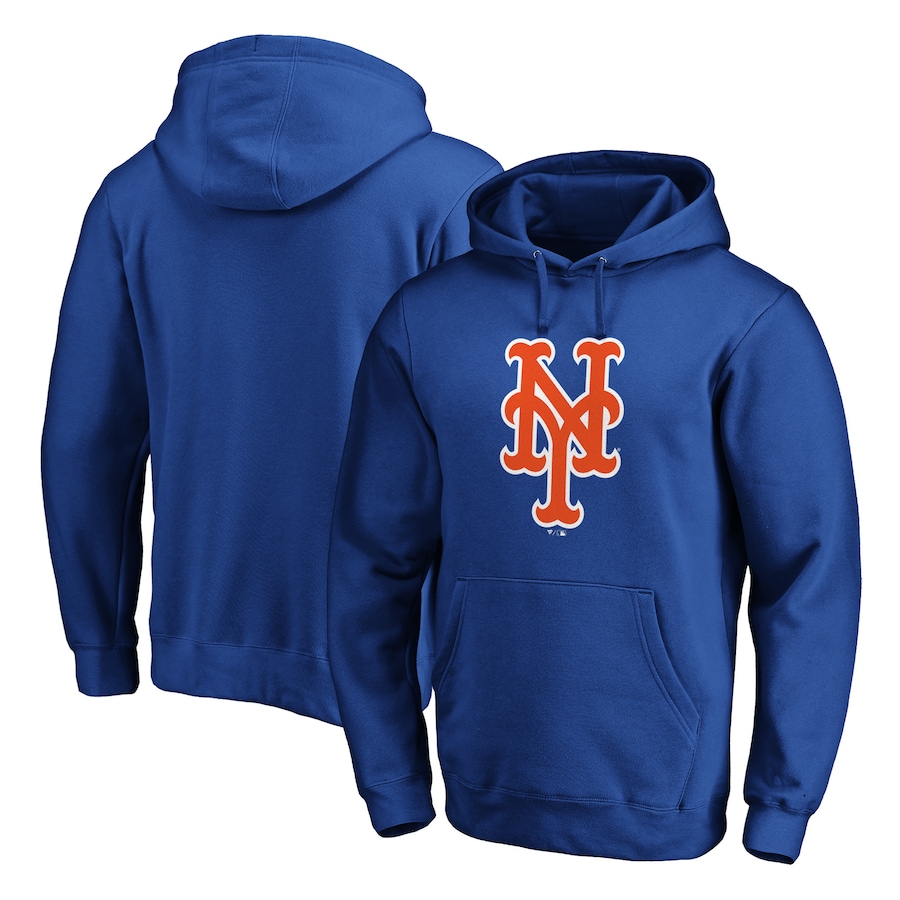 Men's New York Mets Royal Official Team Logo Pullover Hoodie Men's New York Mets Royal Official Team Logo Pullover Hoodie