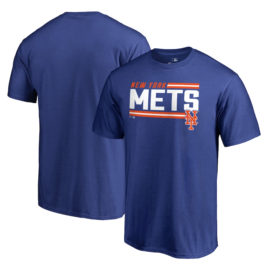 Men's New York Mets Royal Onside Stripe T-Shirt