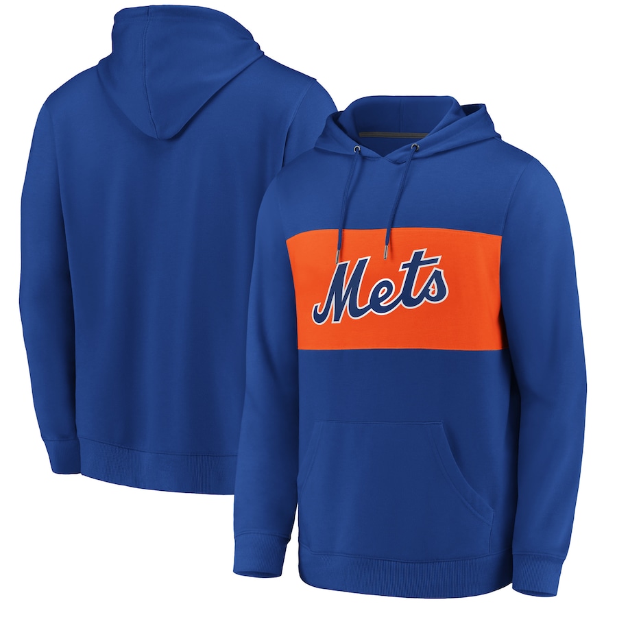 Men's New York Mets Royal/Orange True Classics Team Faux Cashmere Pullover Hoodie Men's New York Mets Royal/Orange True Classics Team Faux Cashmere Pullover Hoodie