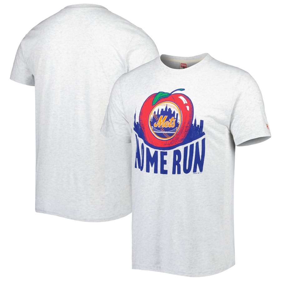 Men's New York Mets Homage Gray Hyper Local Tri-Blend T-Shirt Men's New York Mets Homage Gray Hyper Local Tri-Blend T-Shirt
