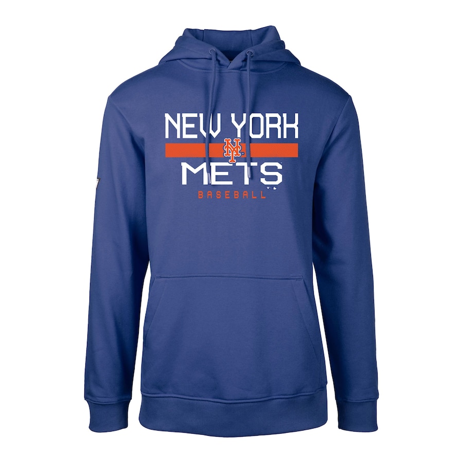 Men's New York Mets Levelwear Royal Podium Dugout Fleece Hoodie Men's New York Mets Levelwear Royal Podium Dugout Fleece Hoodie