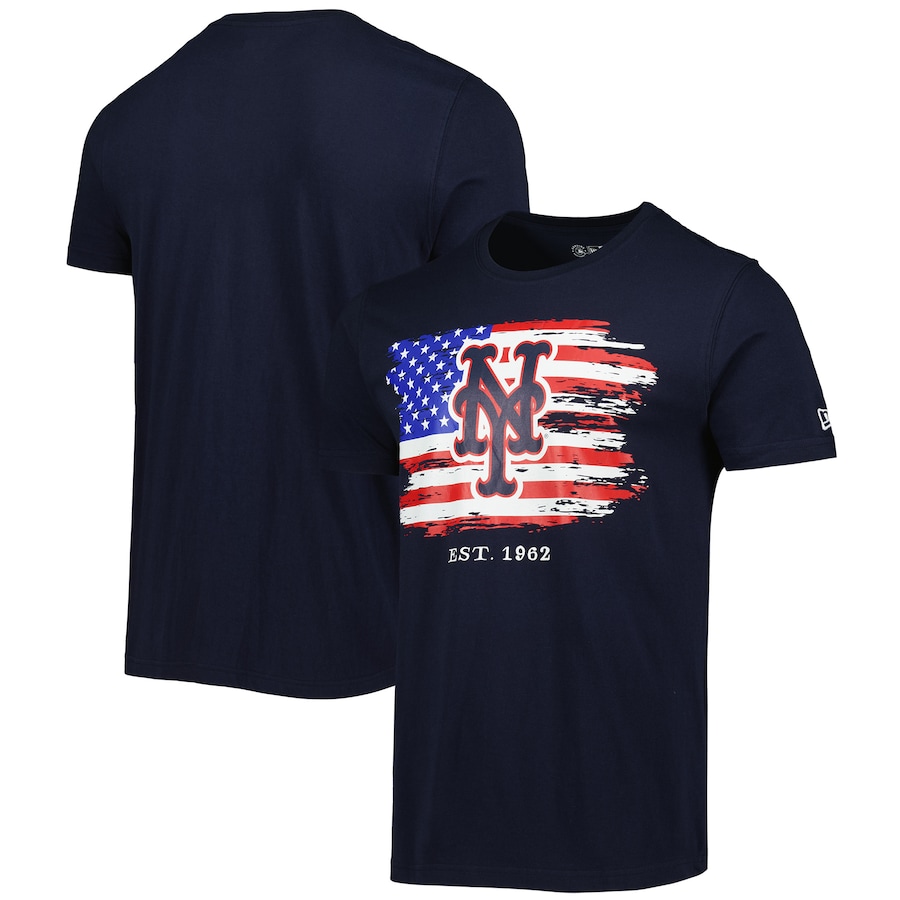Men's New York Mets New Era Navy 4th of July Jersey T-Shirt