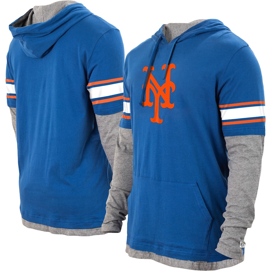Men's New York Mets New Era Royal Twofer Pullover Hoodie Men's New York Mets New Era Royal Twofer Pullover Hoodie