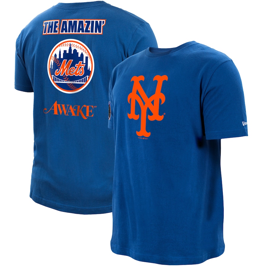 Men's New York Mets New Era x Awake NY Royal Subway Series T-Shirt Men's New York Mets New Era x Awake NY Royal Subway Series T-Shirt