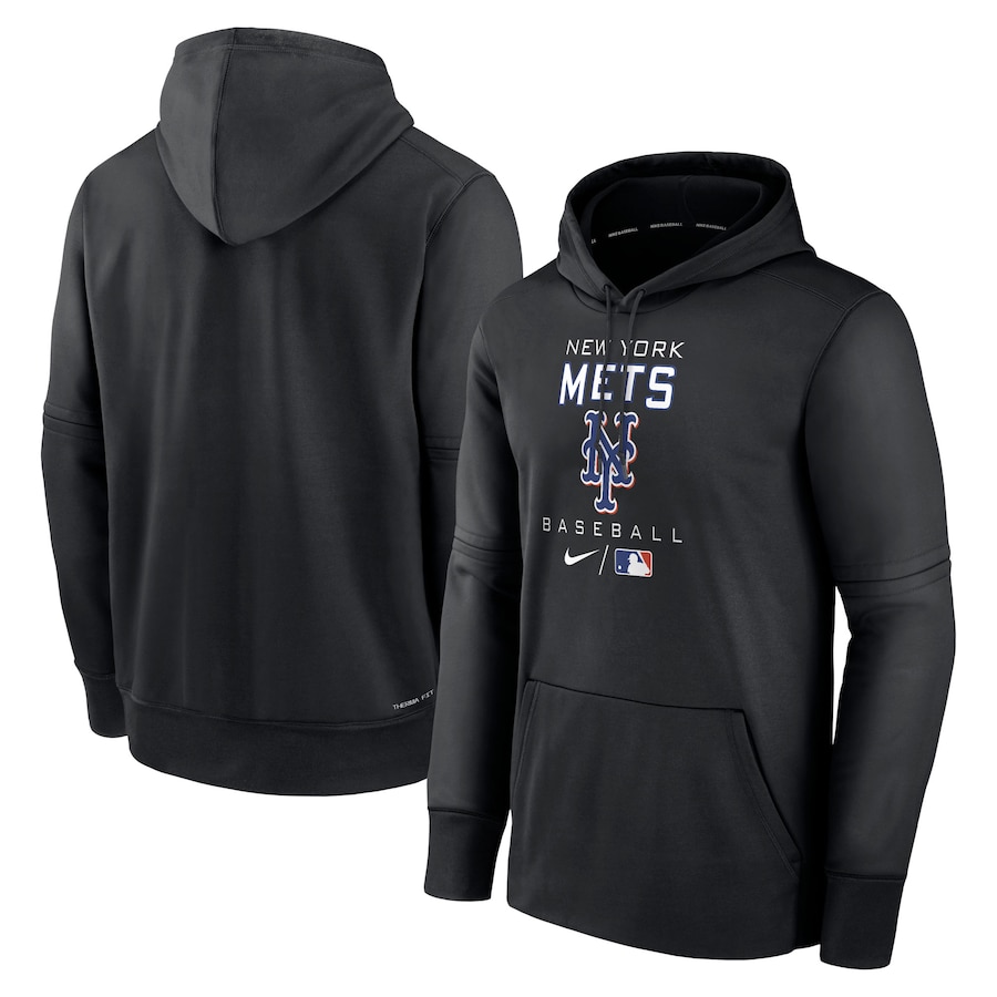 Men's New York Mets Nike Black Authentic Collection Performance Hoodie Men's New York Mets Nike Black Authentic Collection Performance Hoodie