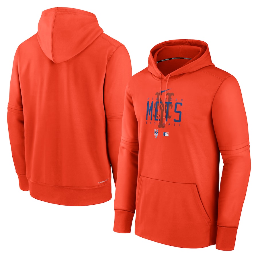 Men's New York Mets Nike Orange Authentic Collection Pregame Performance Pullover Hoodie Men's New York Mets Nike Orange Authentic Collection Pregame Performance Pullover Hoodie