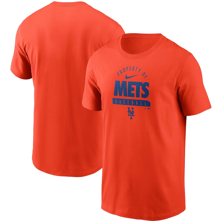 Men's New York Mets Nike Orange Primetime Property Of Practice T-Shirt