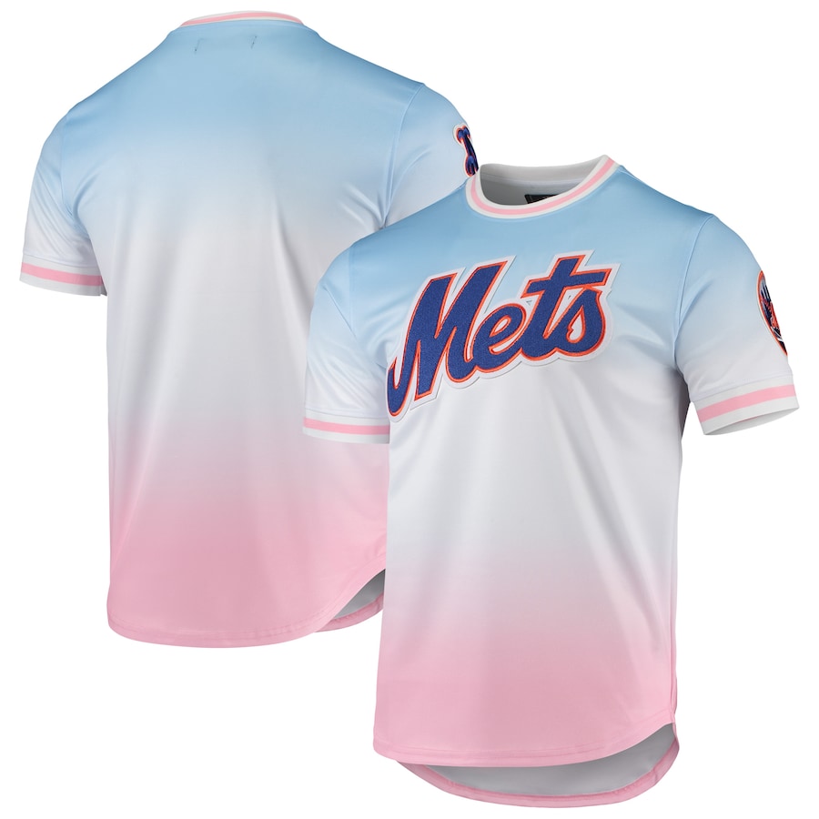 Men's New York Mets Pro Standard Blue/Pink Ombre T-Shirt