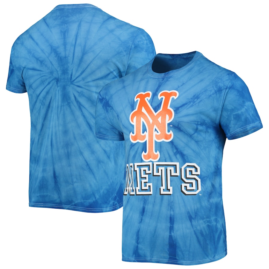 Men's New York Mets Stitches Royal Spider Tie-Dye T-Shirt Men's New York Mets Stitches Royal Spider Tie-Dye T-Shirt