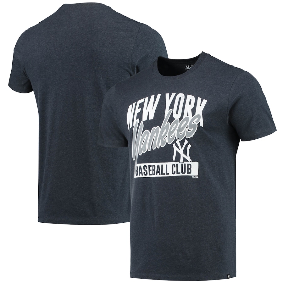 Men's New York Yankees '47 Heathered Navy Fanzone Club T-Shirt Men's New York Yankees '47 Heathered Navy Fanzone Club T-Shirt