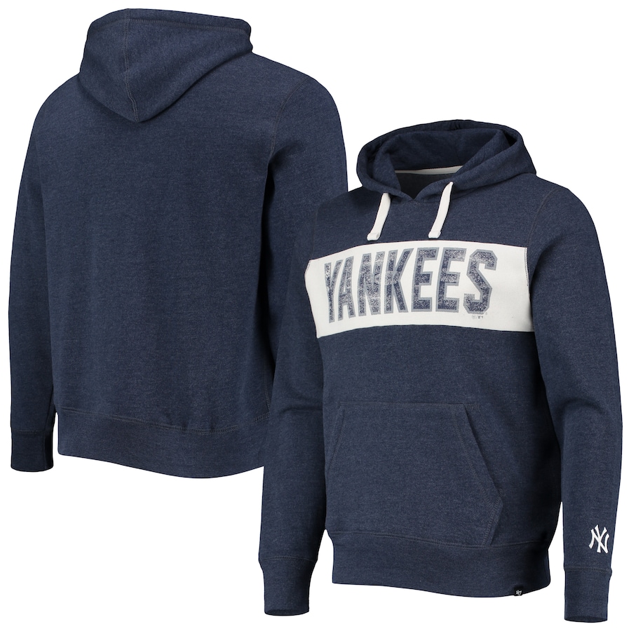 Men's New York Yankees '47 Heathered Navy Team Pullover Hoodie