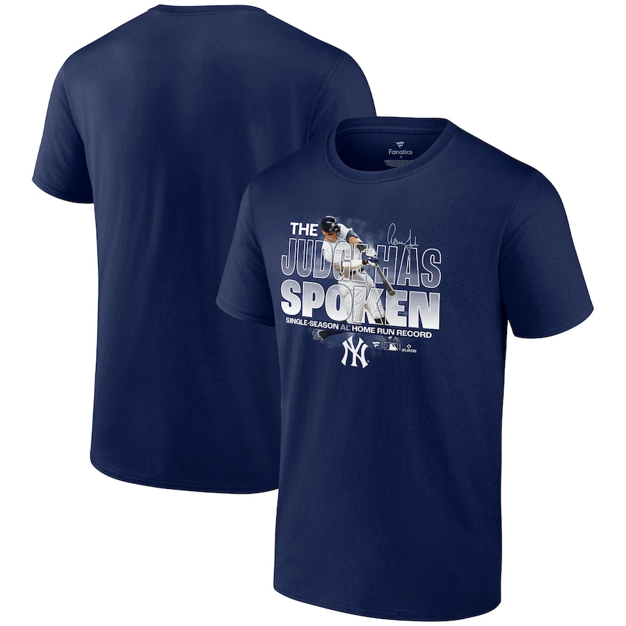 Men's New York Yankees Aaron Judge Navy American League Home Run Record T-Shirt