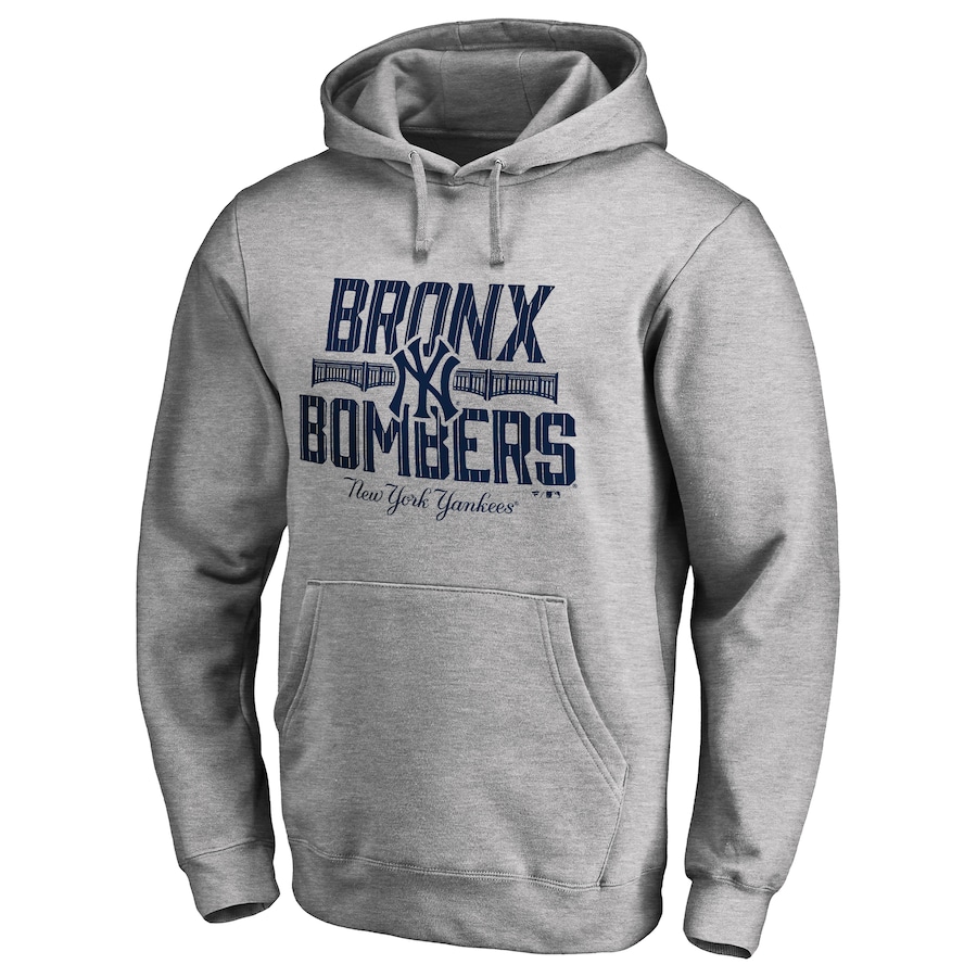 Men's New York Yankees Ash Hometown Collection The Bombers Pullover Hoodie