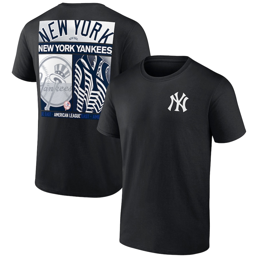 Men's New York Yankees Black Two-Sided T-Shirt Men's New York Yankees Black Two-Sided T-Shirt