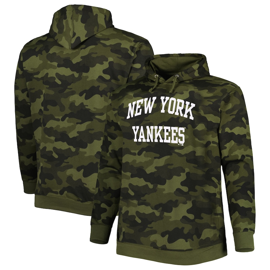 Men's New York Yankees Camo Allover Print Pullover Hoodie Men's New York Yankees Camo Allover Print Pullover Hoodie