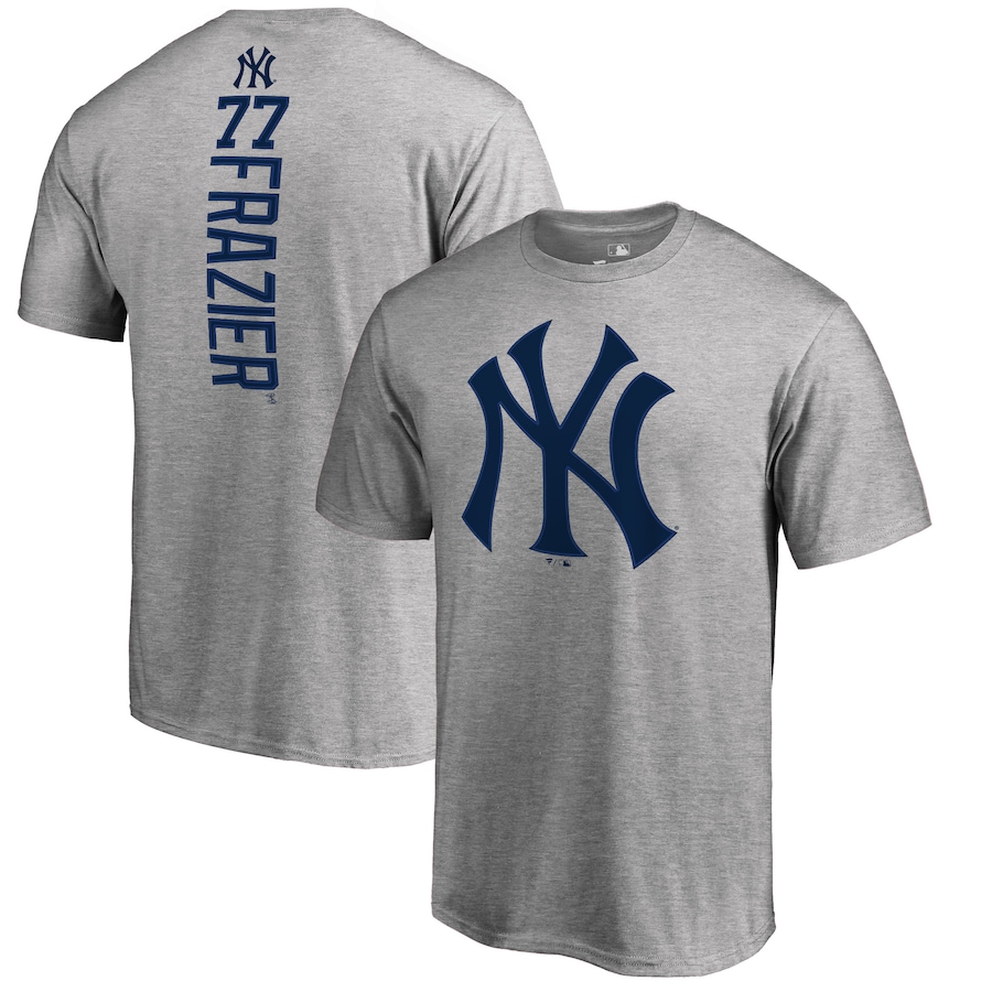 Men's New York Yankees Clint Frazier Heather Gray Backer T-Shirt Men's New York Yankees Clint Frazier Heather Gray Backer T-Shirt