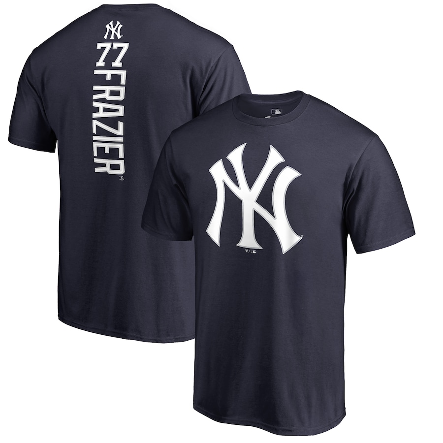 Men's New York Yankees Clint Frazier Navy Backer T-Shirt Men's New York Yankees Clint Frazier Navy Backer T-Shirt