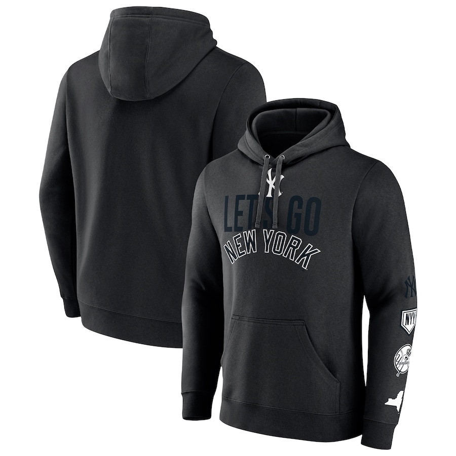 Men's New York Yankees Black Bases Loaded Pullover Hoodie Men's New York Yankees Black Bases Loaded Pullover Hoodie