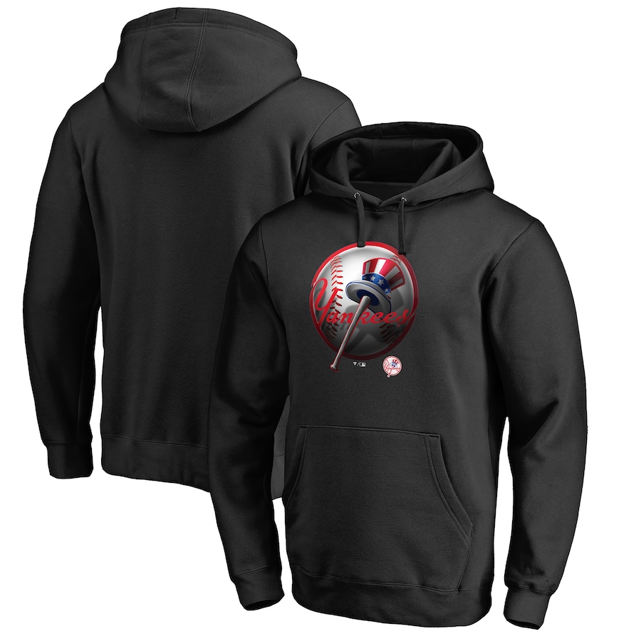 Men's New York Yankees Black Midnight Mascot Pullover Hoodie Men's New York Yankees Black Midnight Mascot Pullover Hoodie
