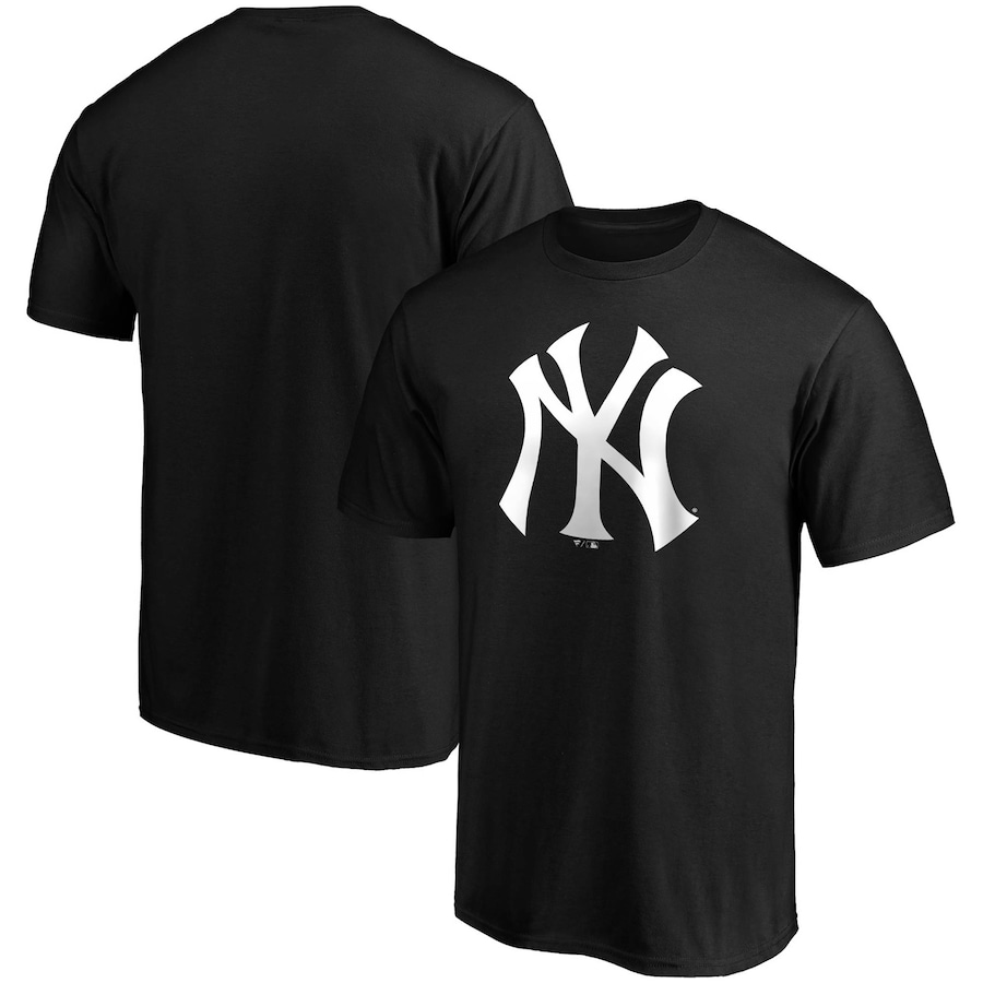 Men's New York Yankees Black Official Logo T-Shirt