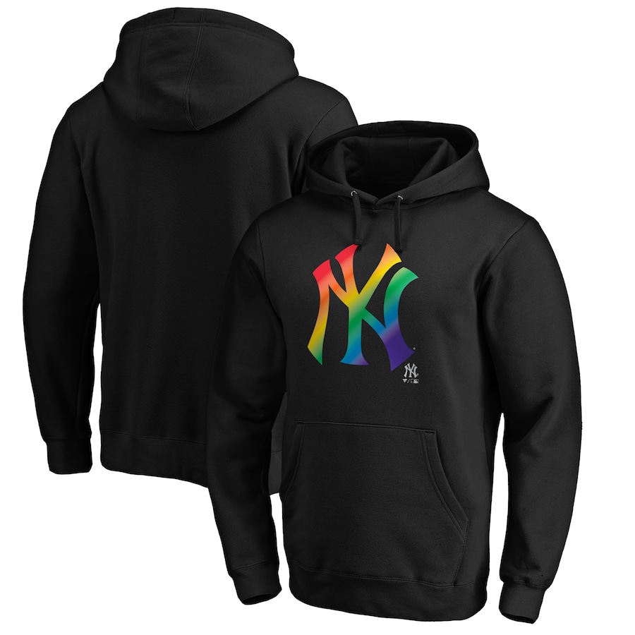 Men's New York Yankees Black Team Pride Logo Pullover Hoodie Men's New York Yankees Black Team Pride Logo Pullover Hoodie