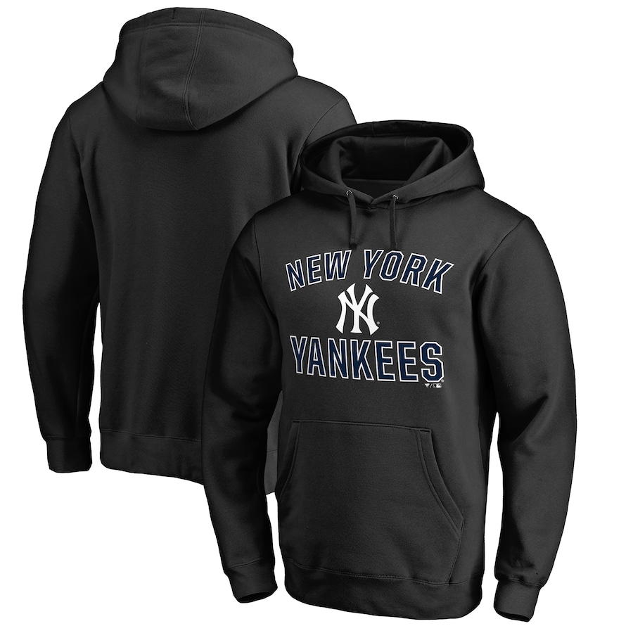 Men's New York Yankees Black Team Victory Arch Pullover Hoodie Men's New York Yankees Black Team Victory Arch Pullover Hoodie