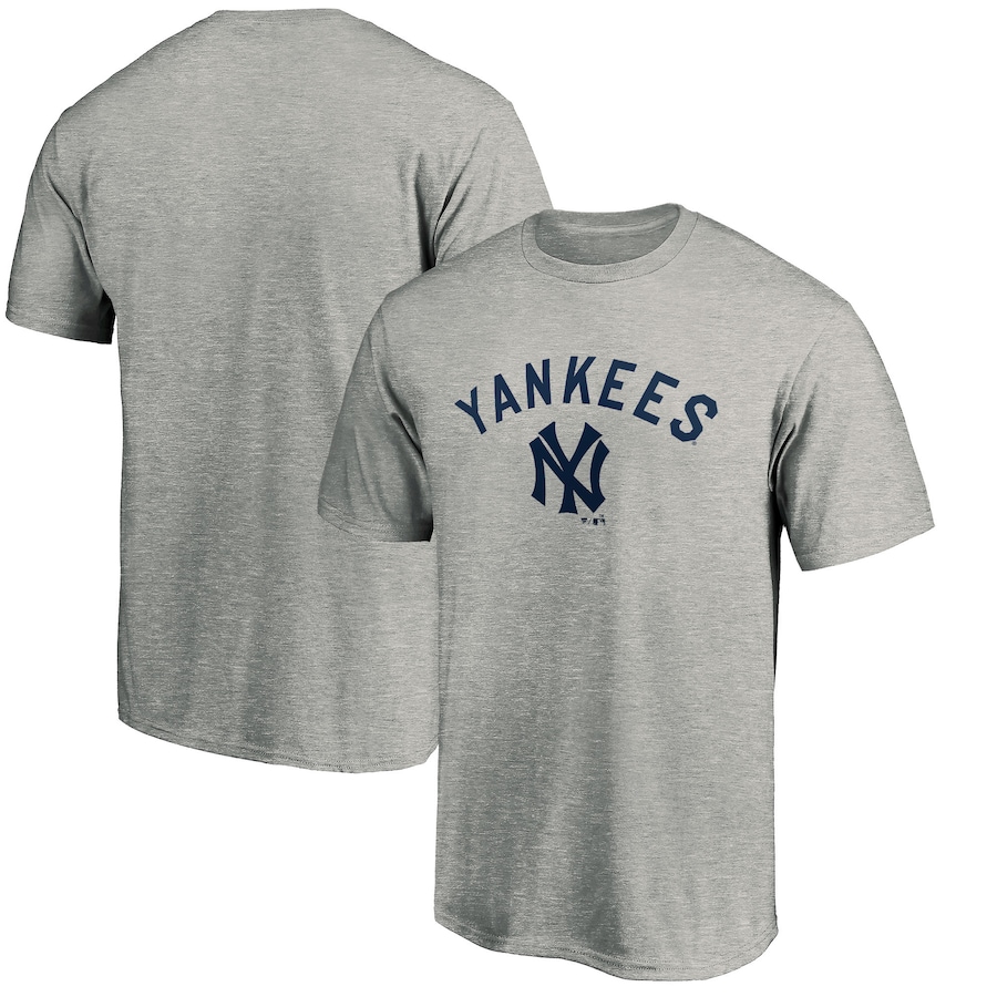 Men's New York Yankees Heather Gray Team Wahconah T-Shirt