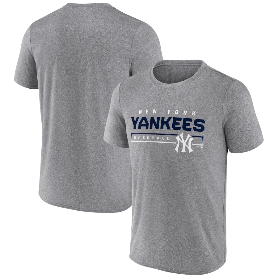 Men's New York Yankees Heathered Gray Durable Goods Synthetic T-Shirt Men's New York Yankees Heathered Gray Durable Goods Synthetic T-Shirt