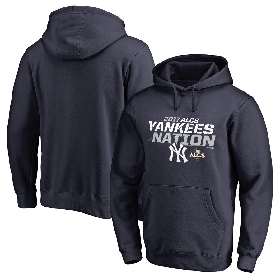 Men's New York Yankees Navy 2017 ALCS Delayed Steal Pullover Hoodie Men's New York Yankees Navy 2017 ALCS Delayed Steal Pullover Hoodie
