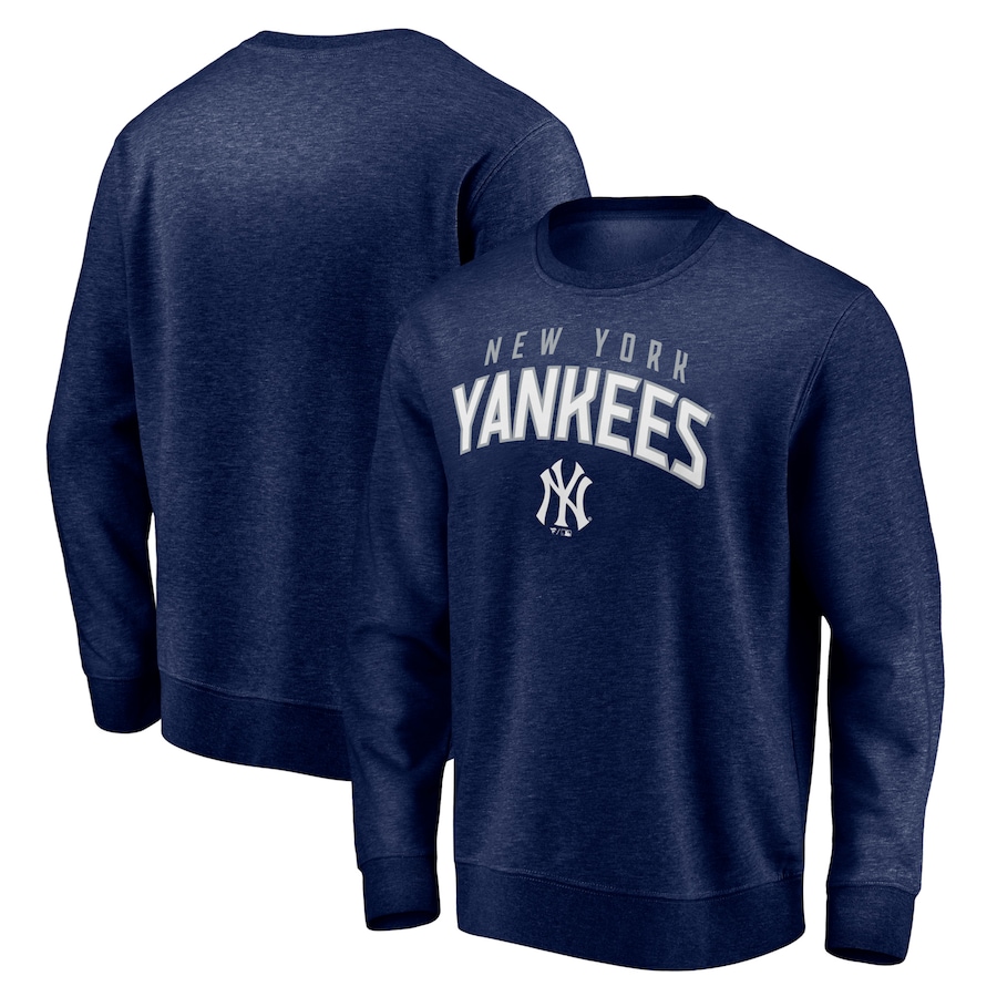 Men's New York Yankees Navy Gametime Arch Pullover Sweatshirt Men's New York Yankees Navy Gametime Arch Pullover Sweatshirt