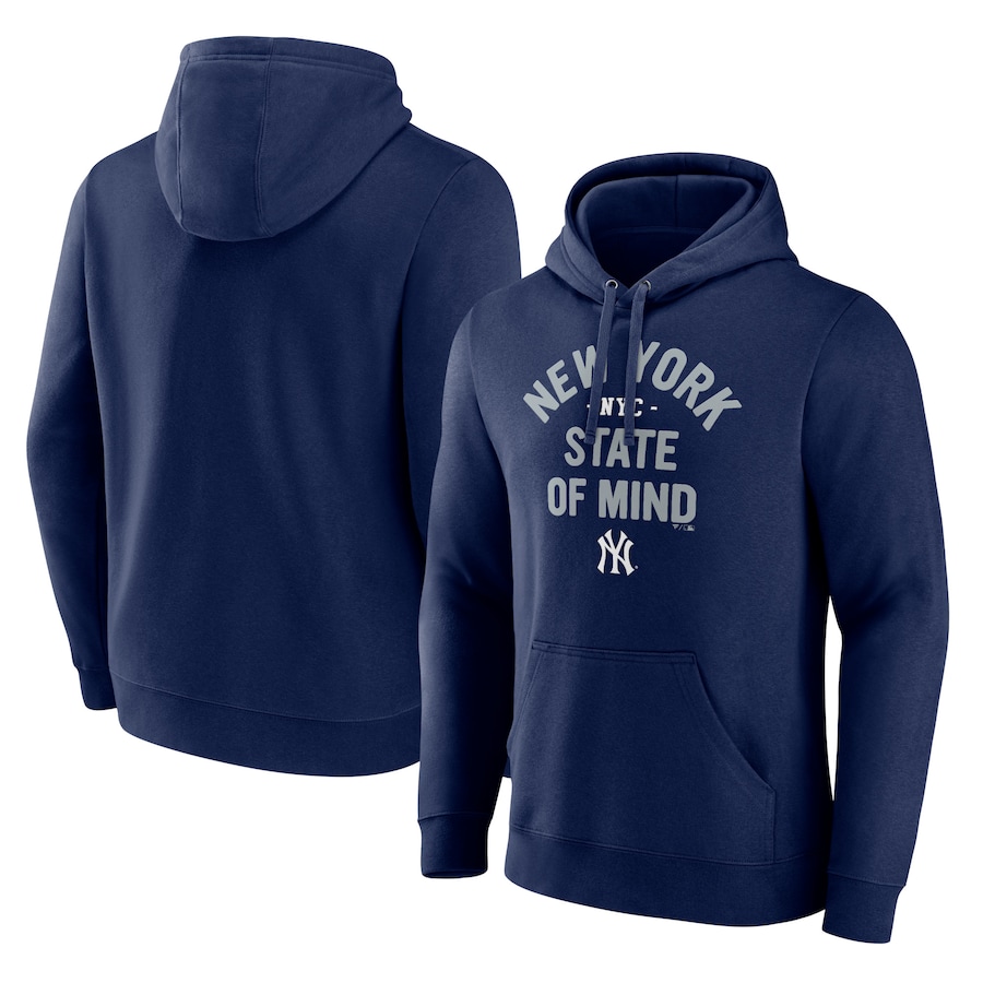 Men's New York Yankees Navy Heater State of Mind Pullover Hoodie Men's New York Yankees Navy Heater State of Mind Pullover Hoodie
