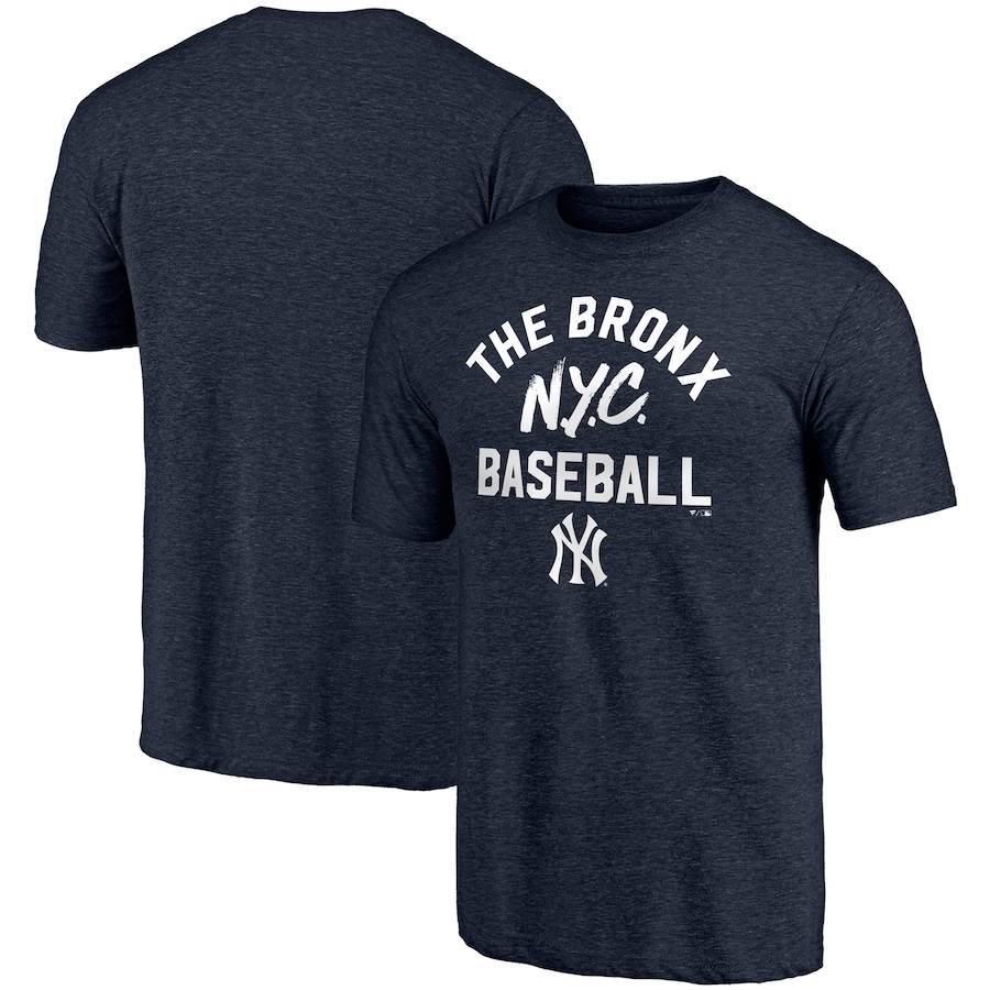 Men's New York Yankees Navy Hometown Fire Tri-Blend T-Shirt