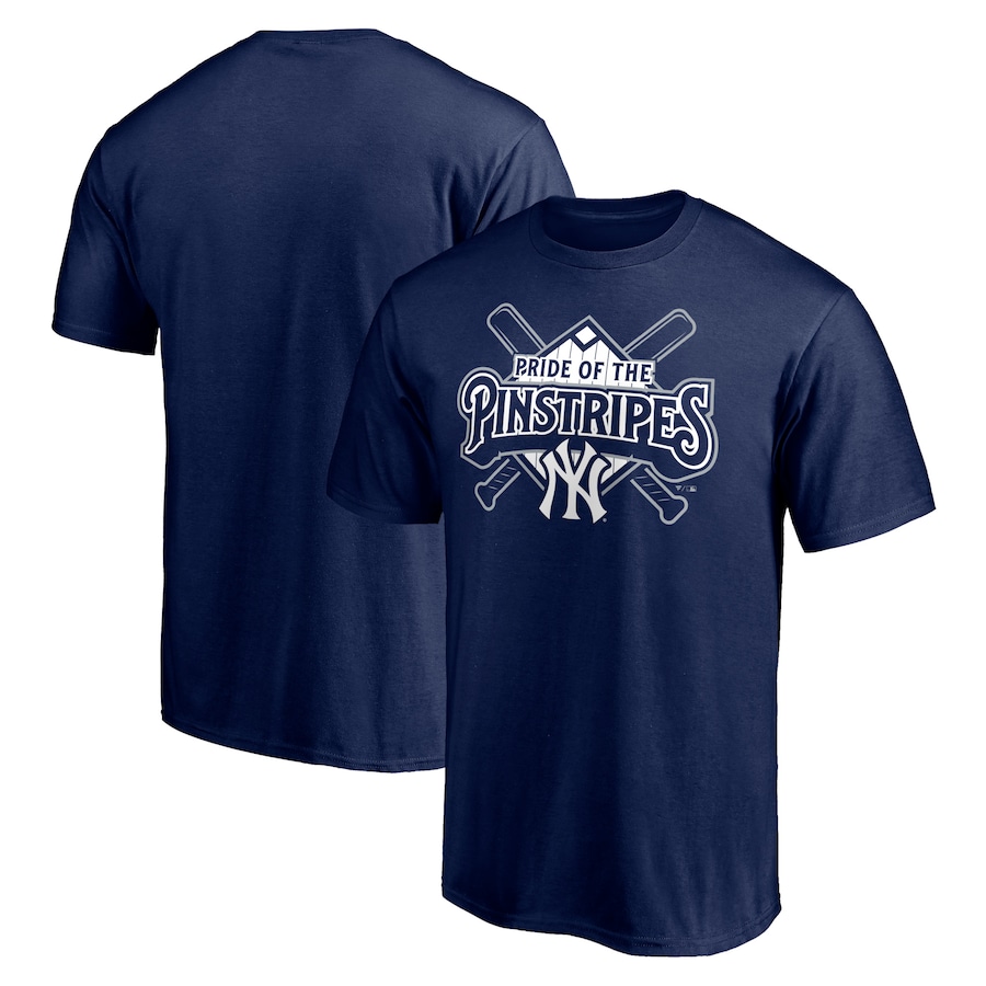 Men's New York Yankees Navy Team Hometown Collection Pinstripes T-Shirt