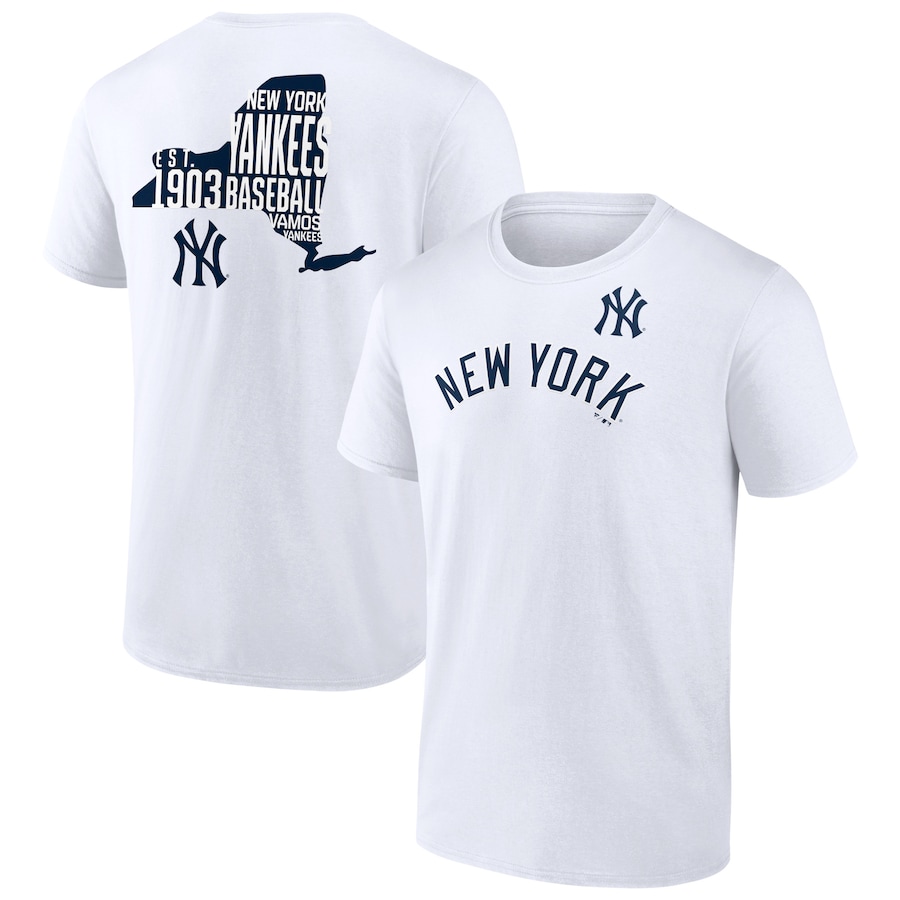 Men's New York Yankees White Team Hot Shot T-Shirt