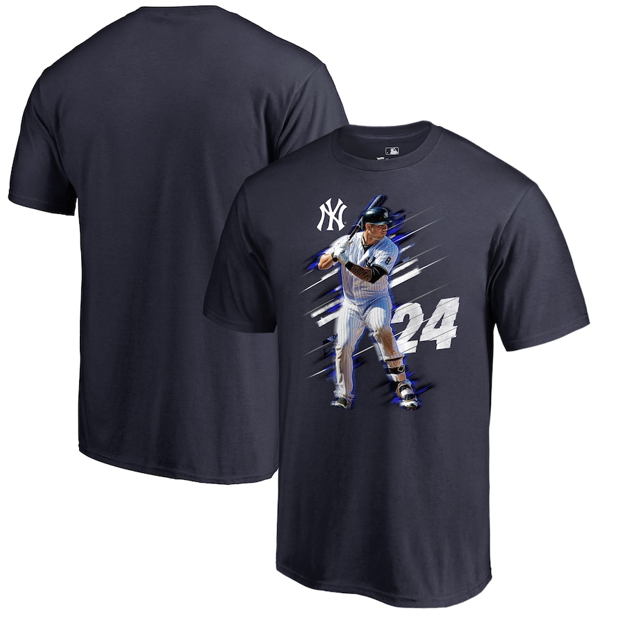 Men's New York Yankees Gary Sanchez Navy Fade Away T-Shirt Men's New York Yankees Gary Sanchez Navy Fade Away T-Shirt