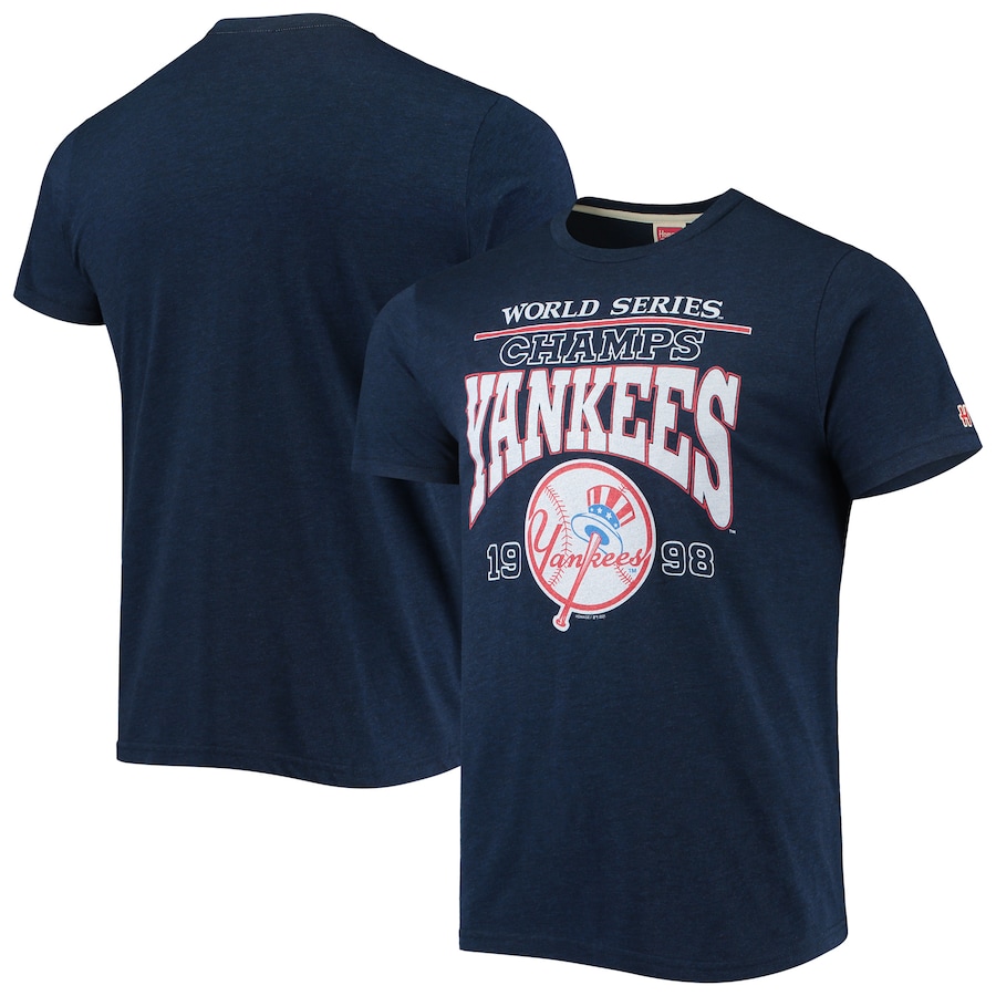 Men's New York Yankees Homage Navy 1998 World Series Champions Tri-Blend T-Shirt