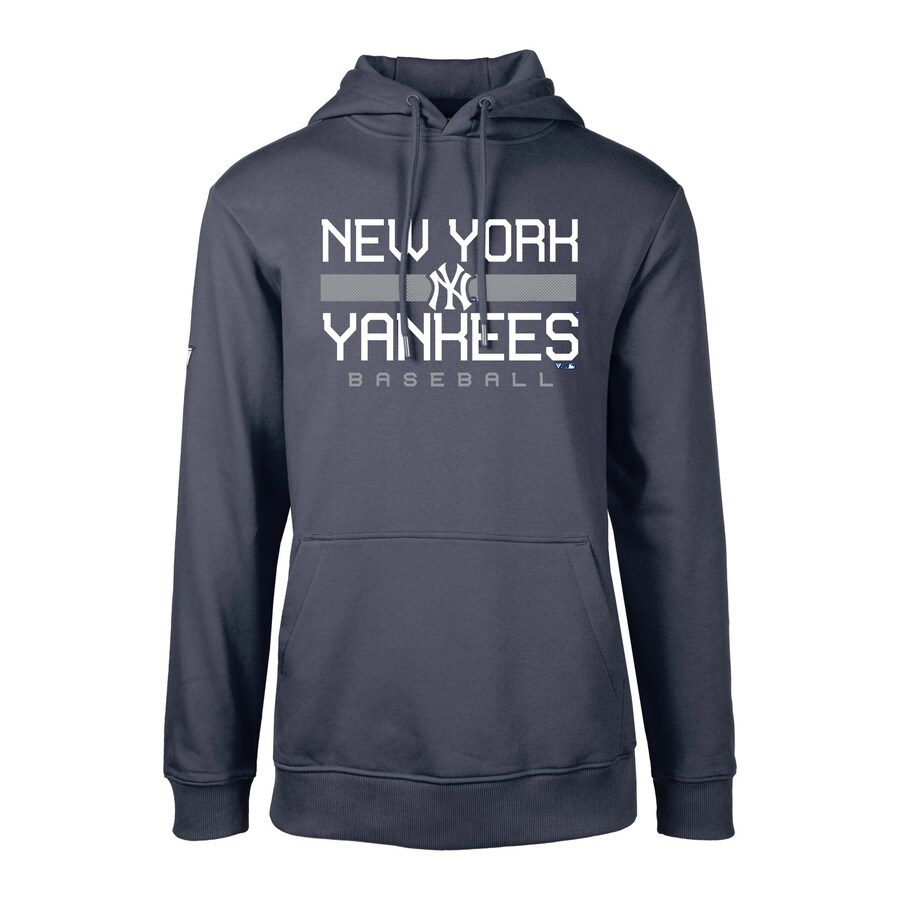 Men's New York Yankees Levelwear Navy Podium Dugout Fleece Hoodie Men's New York Yankees Levelwear Navy Podium Dugout Fleece Hoodie