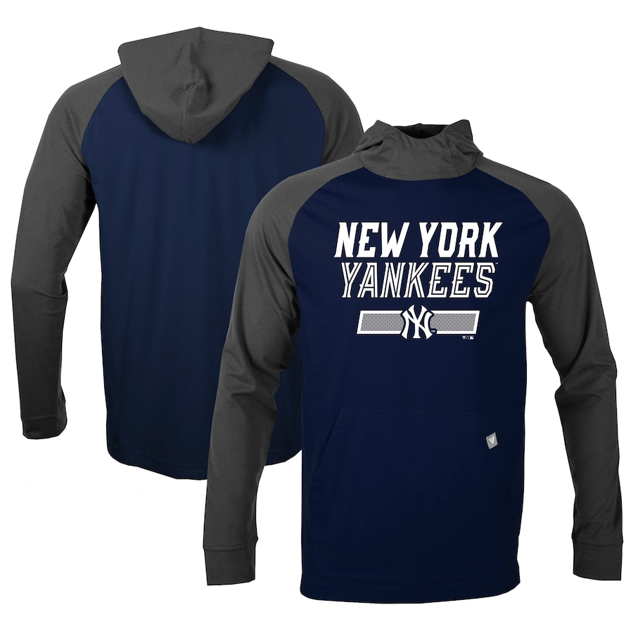 Men's New York Yankees Levelwear Navy/Charcoal Uproar Undisputed Pullover Hoodie Men's New York Yankees Levelwear Navy/Charcoal Uproar Undisputed Pullover Hoodie