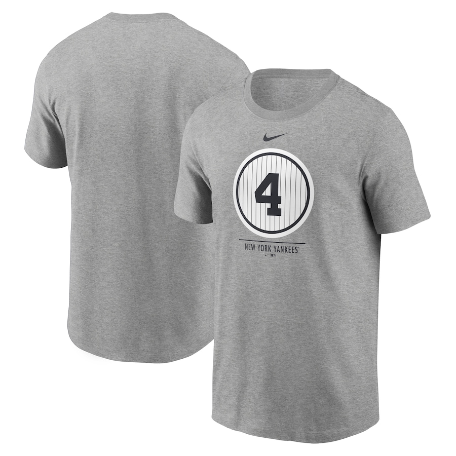 Men's New York Yankees Lou Gehrig Nike Heathered Gray Cooperstown Collection Lou Gehrig Day Retired Number T-Shirt Men's New York Yankees Lou Gehrig Nike Heathered Gray Cooperstown Collection Lou Gehrig Day Retired Number T-Shirt