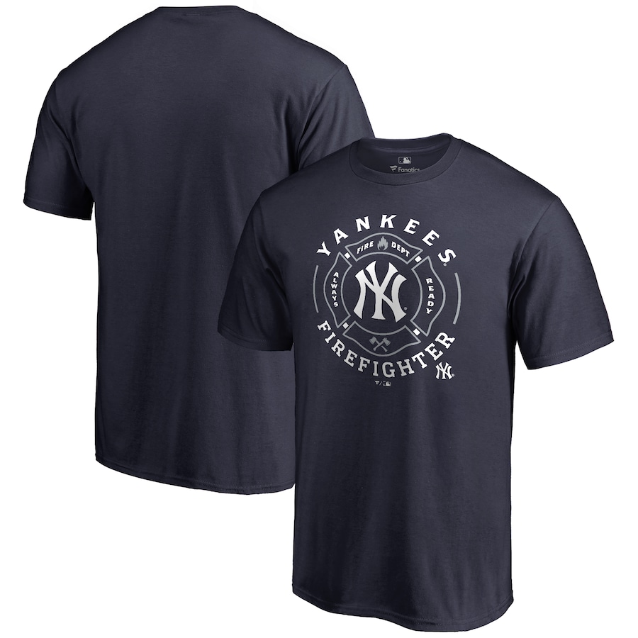Men's New York Yankees Navy Firefighter T-Shirt