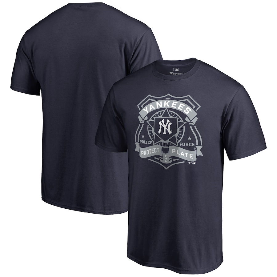 Men's New York Yankees Navy Police Badge T-Shirt