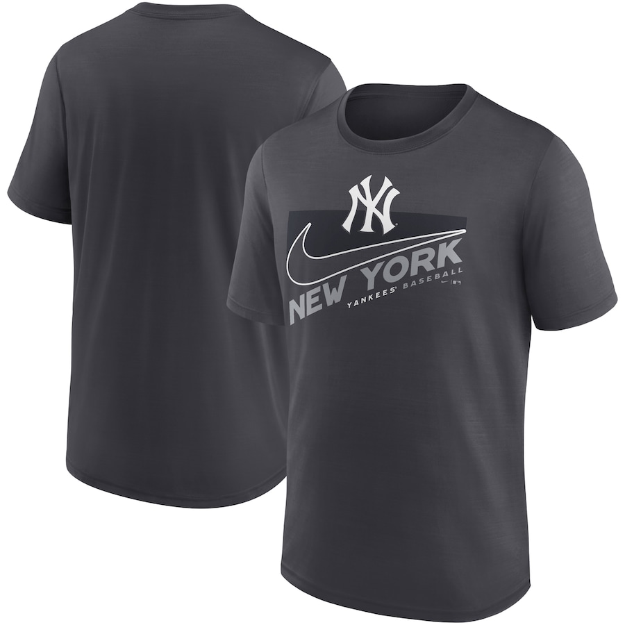 Men's New York Yankees Nike Anthracite Swoosh Town Performance T-Shirt