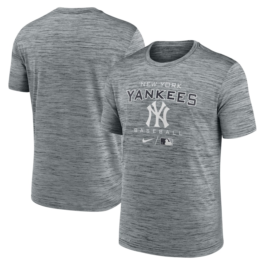 Men's New York Yankees Nike Charcoal Authentic Collection Velocity Practice Performance T-Shirt